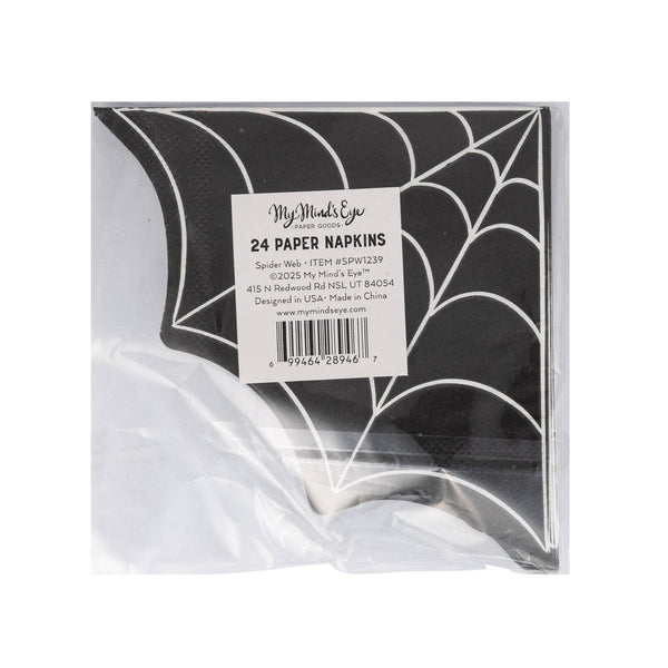 Spider Web Cocktail Napkin, 24pk