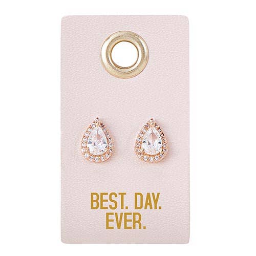 Leather TagEarrings- Best. Day. Ever.