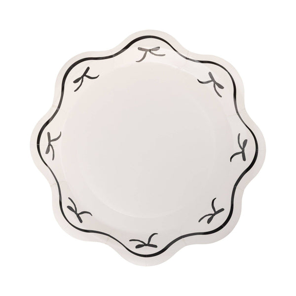 Black Bow Dinner Plate- 8pk