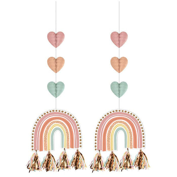 Boho Rainbow Hanging Cutouts, 2pk