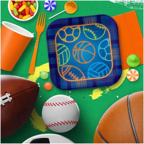 Sports Theme Dessert Plates, 16pk