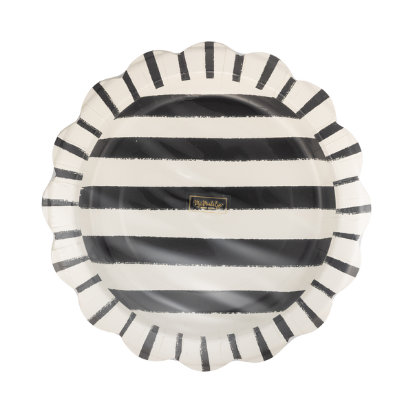 Halloween Sketchy Stripes Dinner Plates, 8pk