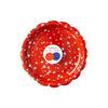 Red/Blue Sparklers Scallop Plates, 8pk
