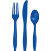 Cobalt Blue Assorted Plastic Cutlery, 24pk