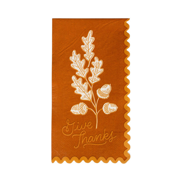 Acorns Give Thanks Dinner Napkin, 24pk