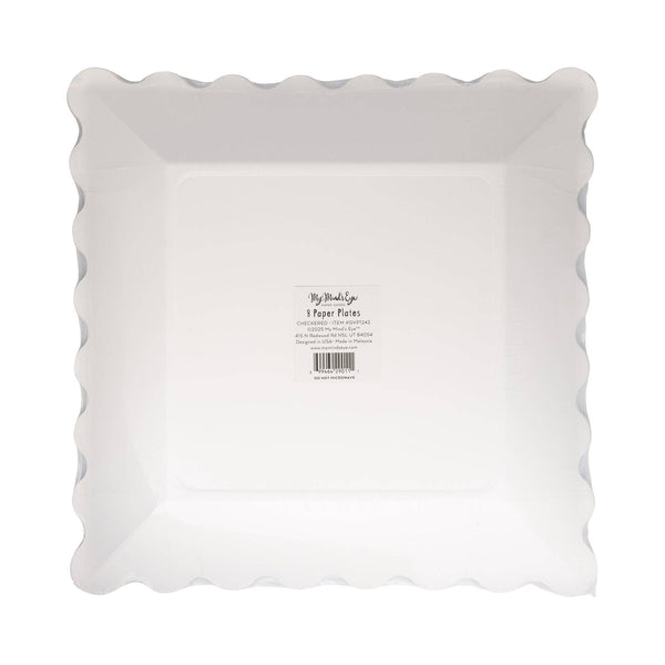 Pink & Orange Checkered 11" Paper Plate, 8pk