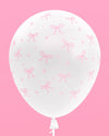 Pink Bow Latex Balloons, 24pk