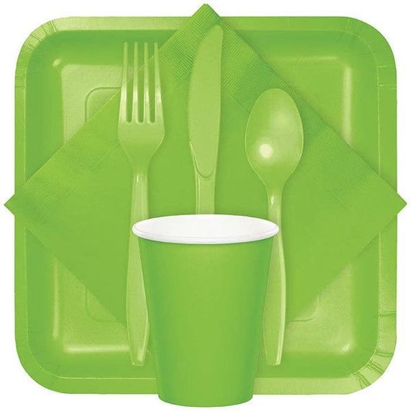 Fresh Lime Assorted Plastic Cutlery, 24pk