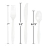 White Assorted Plastic Cutlery, 24pk