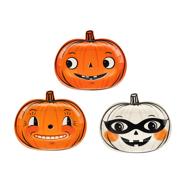 Vintage Pumpkin Plate Set, 9pk