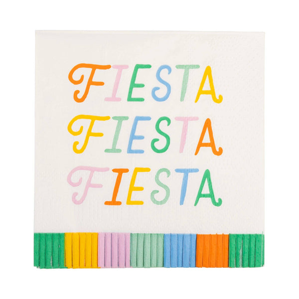 Fiesta Fringed Cocktail Napkin, 24pk