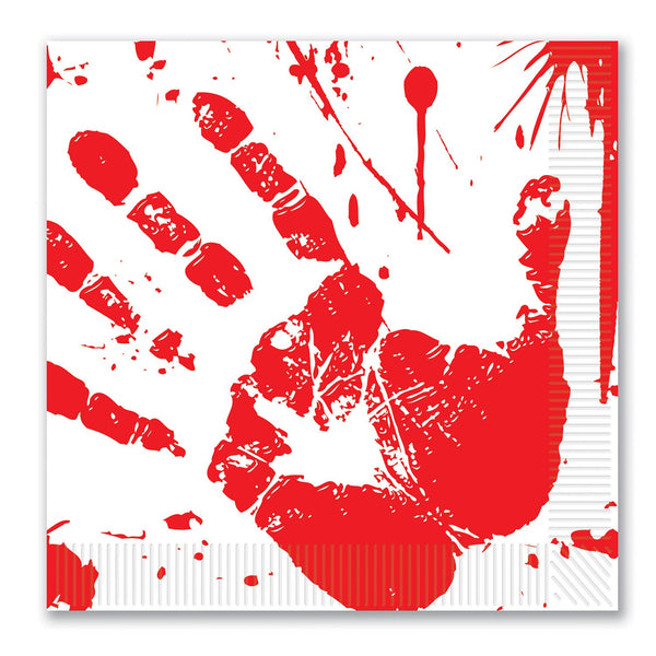 Bloody Handprints Napkins, 16pk
