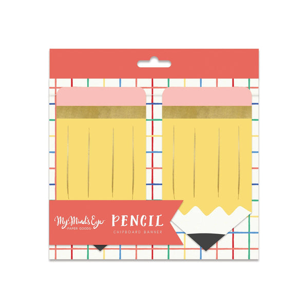 Chipboard & Pencils Banner