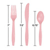 Classic Pink Assorted Plastic Cutlery, 24pk
