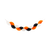 Orange Black and Cream Double Bunting Tissue Banner