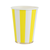 Soleil Yellow Cabana Signature Stripe Cups, 8pk