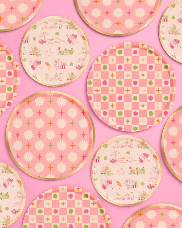 Palm Royale Dinner & Dessert plates, 16 of each