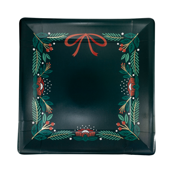 Pine Border Dinner Plate- 8pk