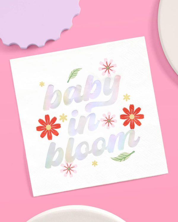 Baby in Bloom Napkins, 50pk