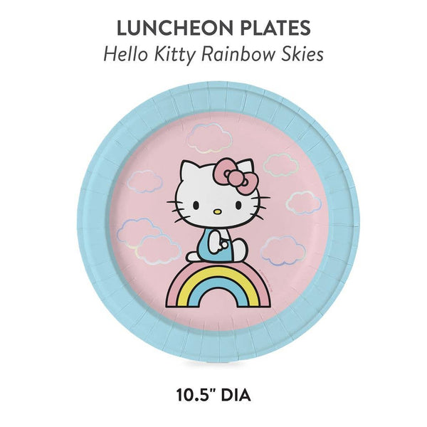 Hello Kitty Rainbow Skies Dinner Plates, 8pk