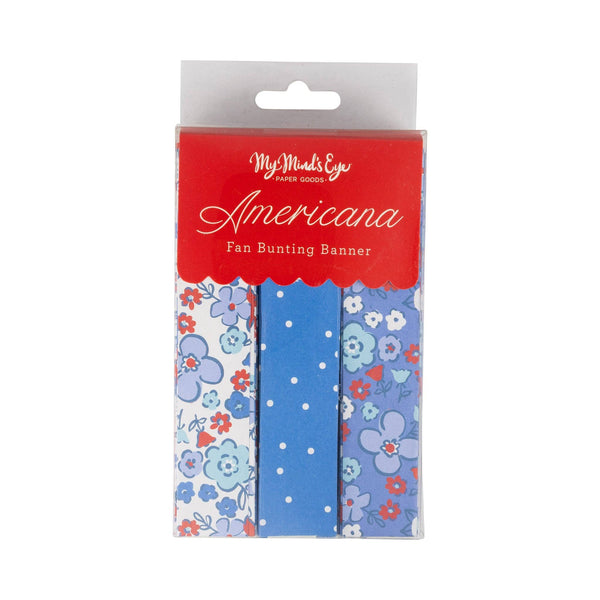 Floral Americana Bunting Banner