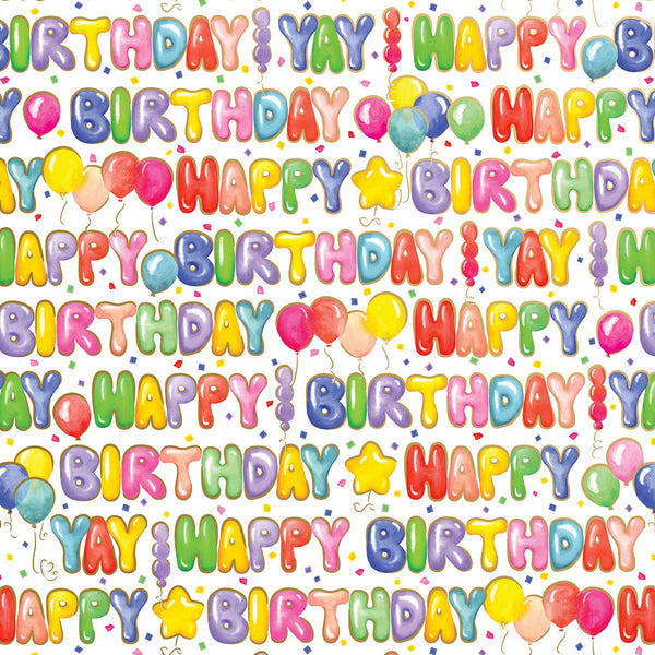 Balloon Letters Gift Wrap