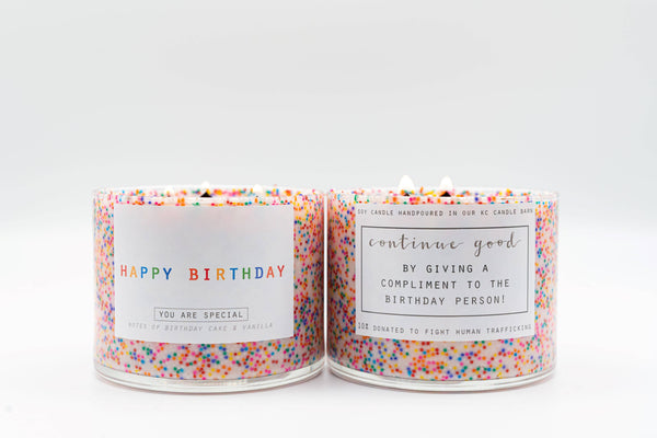 3 Wick Happy Birthday - 15 oz Soy Candle
