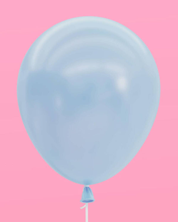 Light Blue, Clear, Silver & Pearl Balloons, 25pk