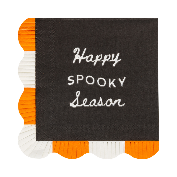 Happy Spooky Season Fringed Napkins, 24pk