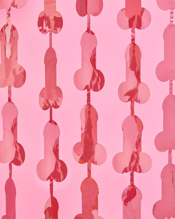 Bachelorette Rose Gold Penis Curtain
