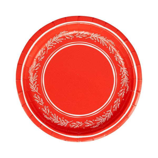 Red Bough Edge Plate- 8pk