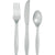 Shimmering Silver Assorted Plastic Cutlery, 24pk