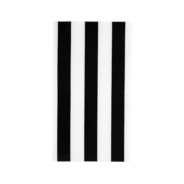 Black Noir Cabana Stripe Dinner Napkins, 20pk