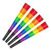 Rainbow Glitter 9" Horns, 4 per pack