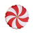 Christmas Peppermint Scalloped Dessert Plates, 8pk