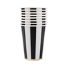 Black Noir Cabana Stripe Cups, 8pk
