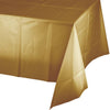 Glittering Gold Plastic Tablecloth, 1pk