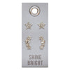 Leather TagEarrings- Shine Bright