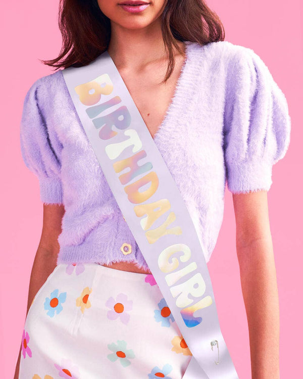 Birthday Girl Lavender Sash