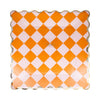 Pink & Orange Checkered 11" Paper Plate, 8pk