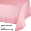 Classic Pink Plastic Tablecloth, 1pk