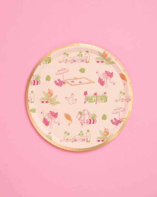 Palm Royale Dinner & Dessert plates, 16 of each