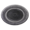 10" Grey Medallion Glass Plate