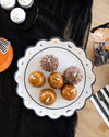 Happy Halloween Scalloped Bamboo Tray