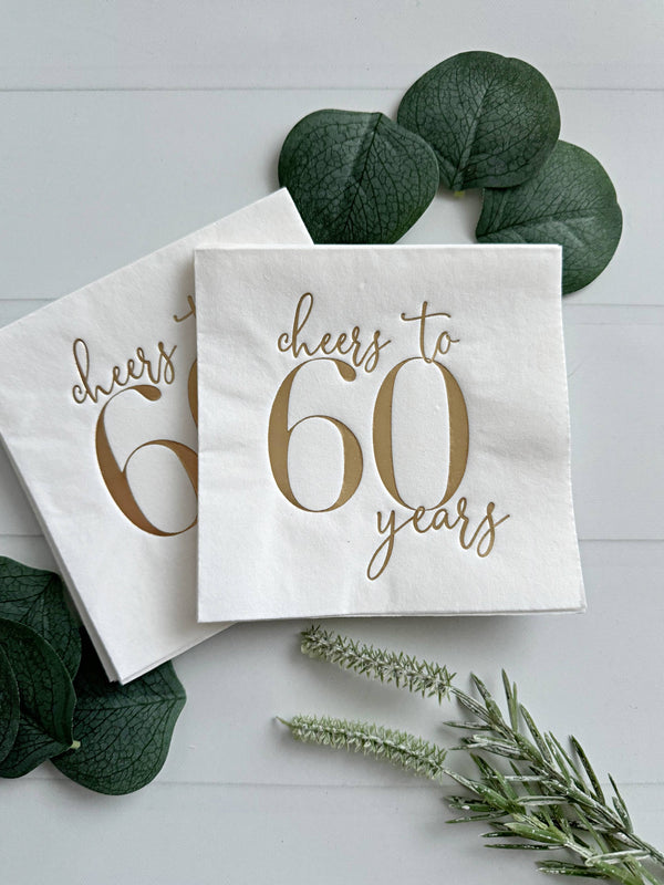 Cheers to 60 Years Cocktail Napkins, 16pk