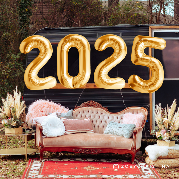 Jumbo 2025 Gold Foil Balloons (40")