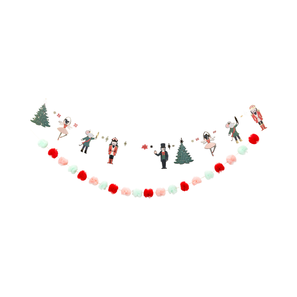 Nutcracker & Pom Pom Banner Set
