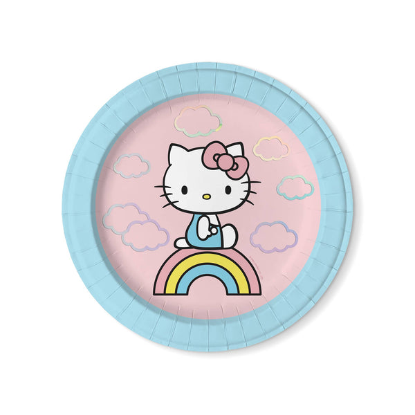 Hello Kitty Rainbow Skies Dessert Plates, 8pk