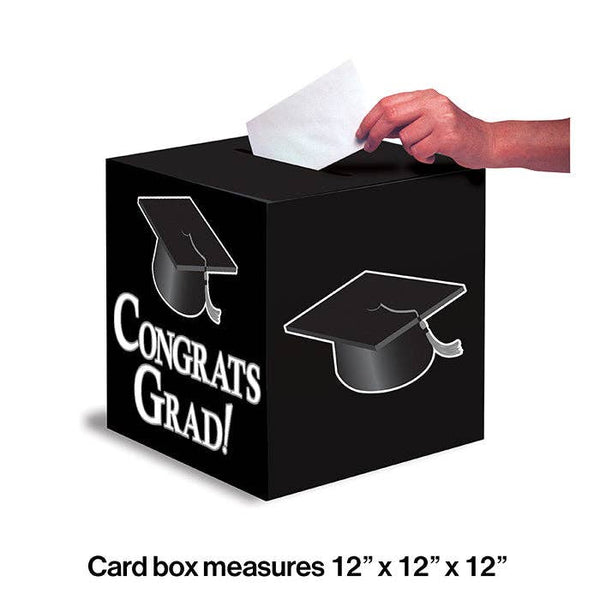 Graduation Card Boxes Black, 1pk