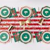 Christmas Floral Pink Classic Dinner Plates, 8pk